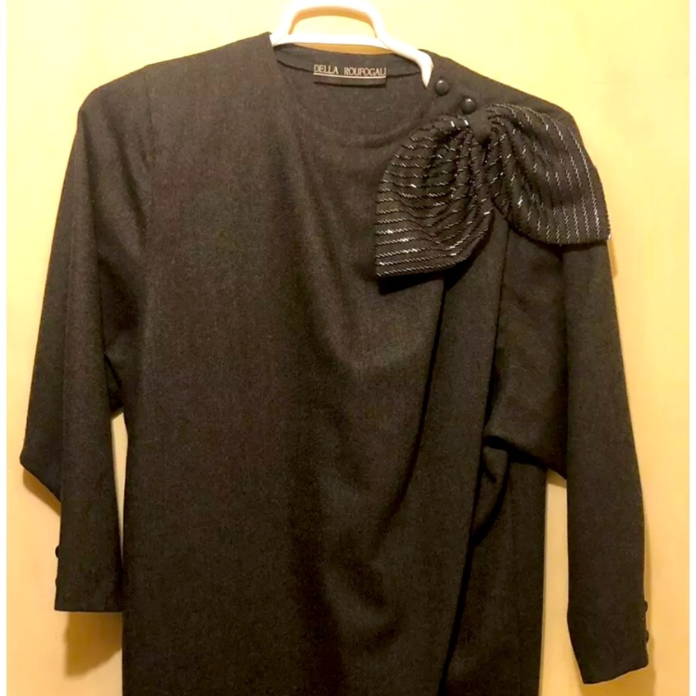 Vintage Della Roufogali Large Bow Dress